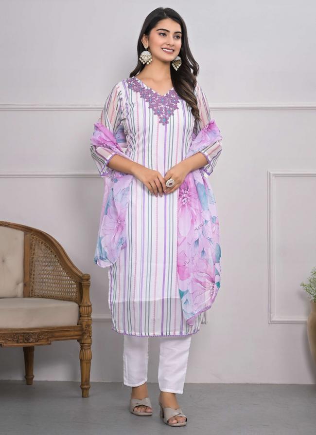 Viscose Silk Multi Color Festival Wear Embroidery Work Readymade Kurti Set